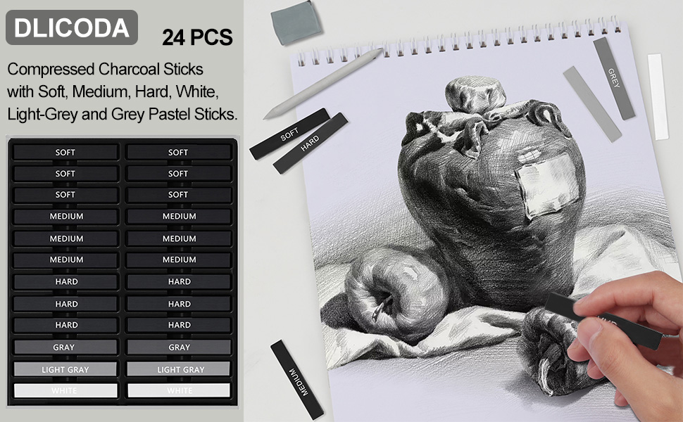 Compressed Charcoal Sticks