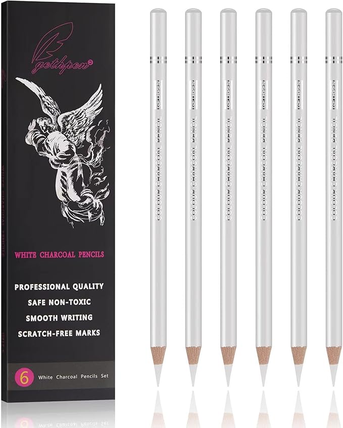 White Charcoal Pencils
